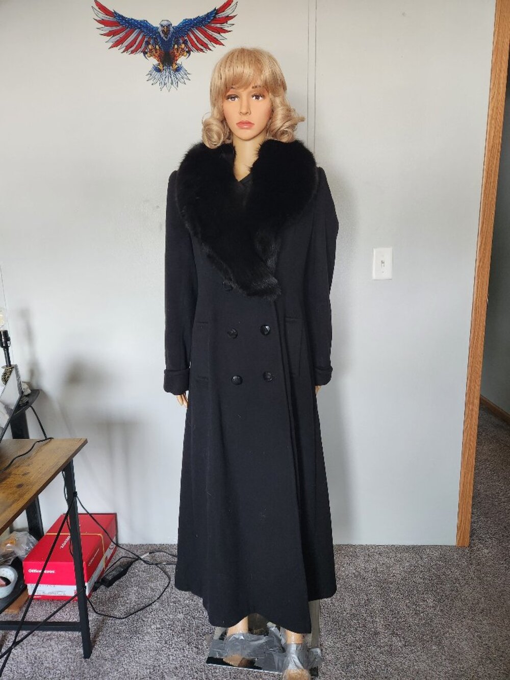 #797  Wool/fox fur coat